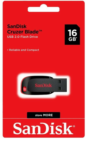 SanDisk Cruzer Blade 16GB USB Flash Drive - SDCZ50-016G-B35 - Afbeelding 2 van 6