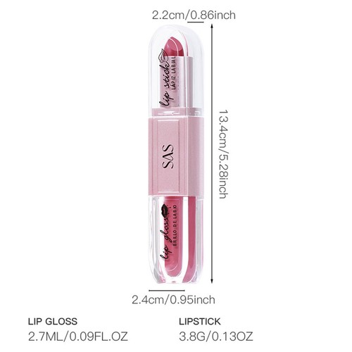 2 In 1 Lipstick & Liquid Lipstick Double Ended Lip Gloss And Lipstick Finish - Picture 32 of 59