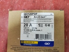 Square D QO120PDF 1 pole circuit Breaker AFCI, GFCI combination plug on neutral