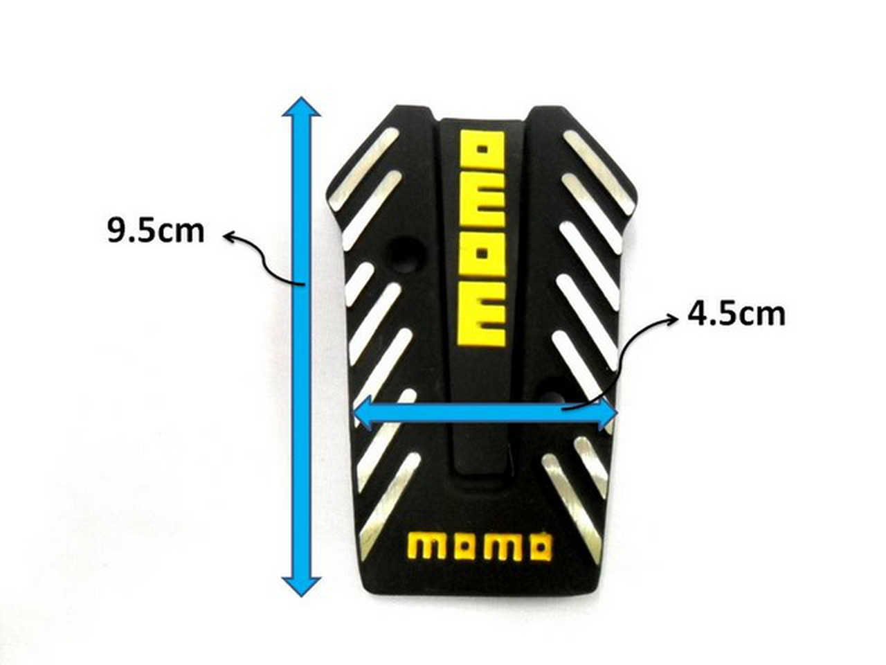 Momo Style Black Aluminum Non Slip Gas Brake Pedal Pad Covers Manual