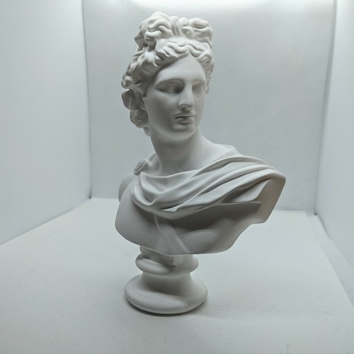 Apollo Greek Roman God Bust Head Statue 6 Inches Height - Picture 3 of 4