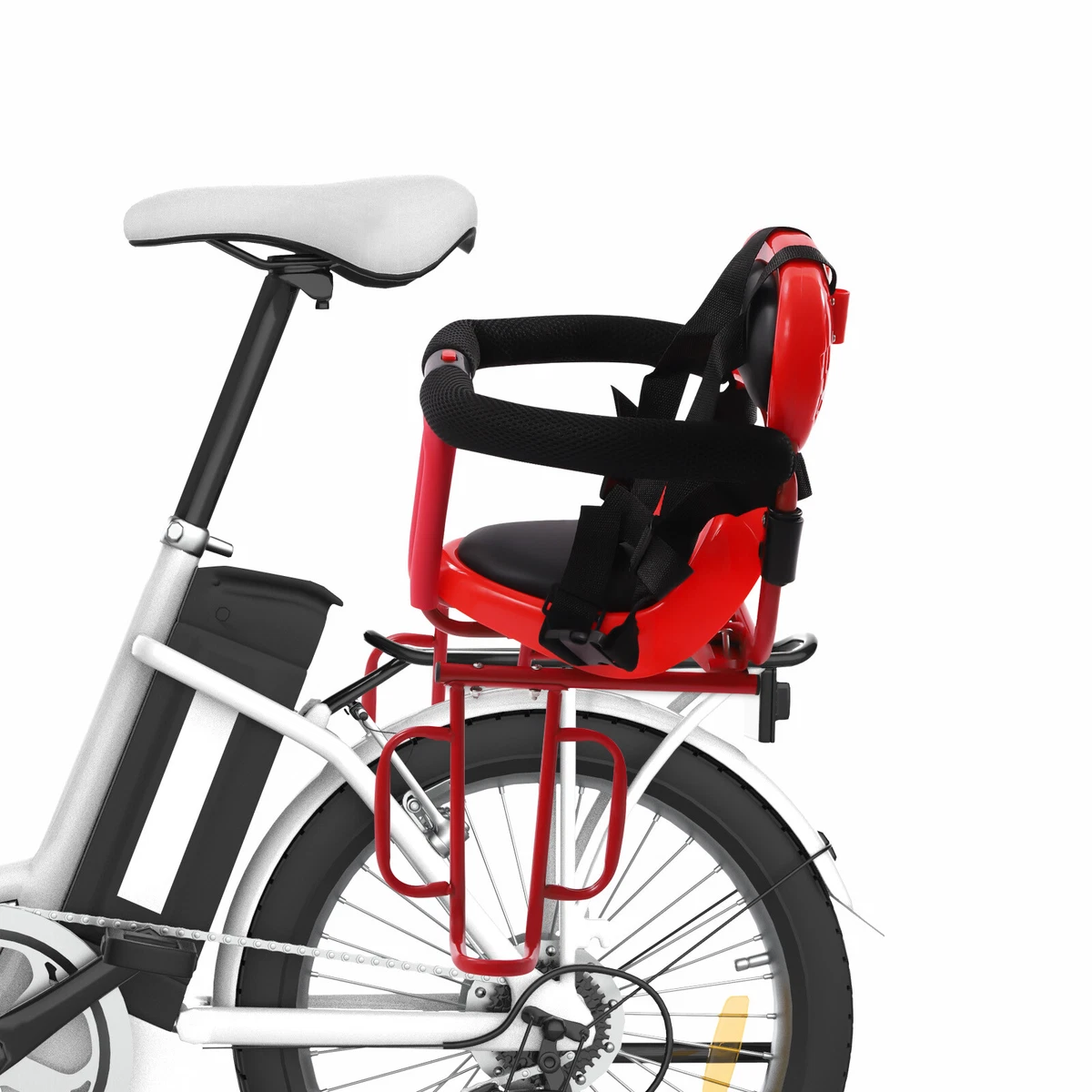 Rear Baby Bike Seat Rear Mounted Toddler Kids Bike Seat Removable Safety Back