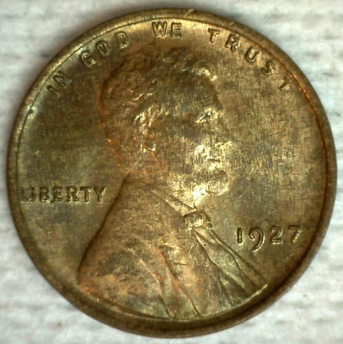 1927 Lincoln Wheat Cent Coin 1c US Penny Uncirculated Philadelphia Minted