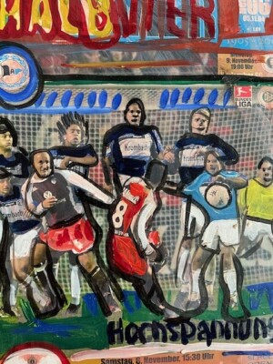 Arminia Bielefeld  Pop Art  AcrylPapier Malerei Expressionismus art brut