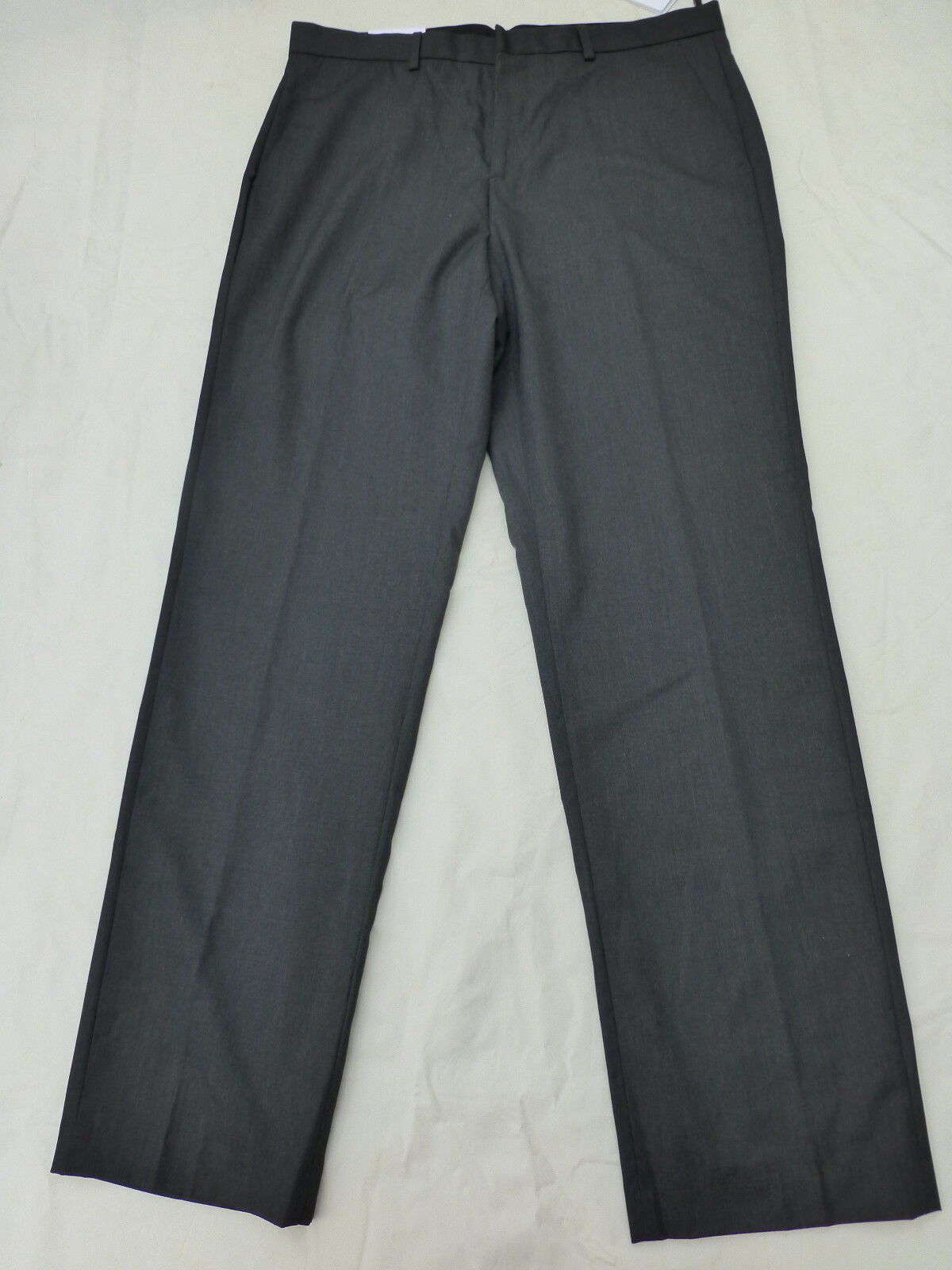 NWT MENS CALVIN KLEIN STRAIGHT FIT FLAT FRONT PANTS $59 DARK CLIFF HTR ...
