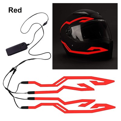 LED Light Strip Motorcycle Helmet Night Riding Signal Flashing Warning Light Bar