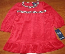 NEW CHAPS RALPH LAUREN BABY GIRLS RED HOLIDAY DRESS 2-PIECE SET 3M 6M 24M