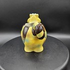 Whimsical Yellow & Brown Ceramic Planter or Pen & Eyeglasses Holder Grumpy Cat — photo 6