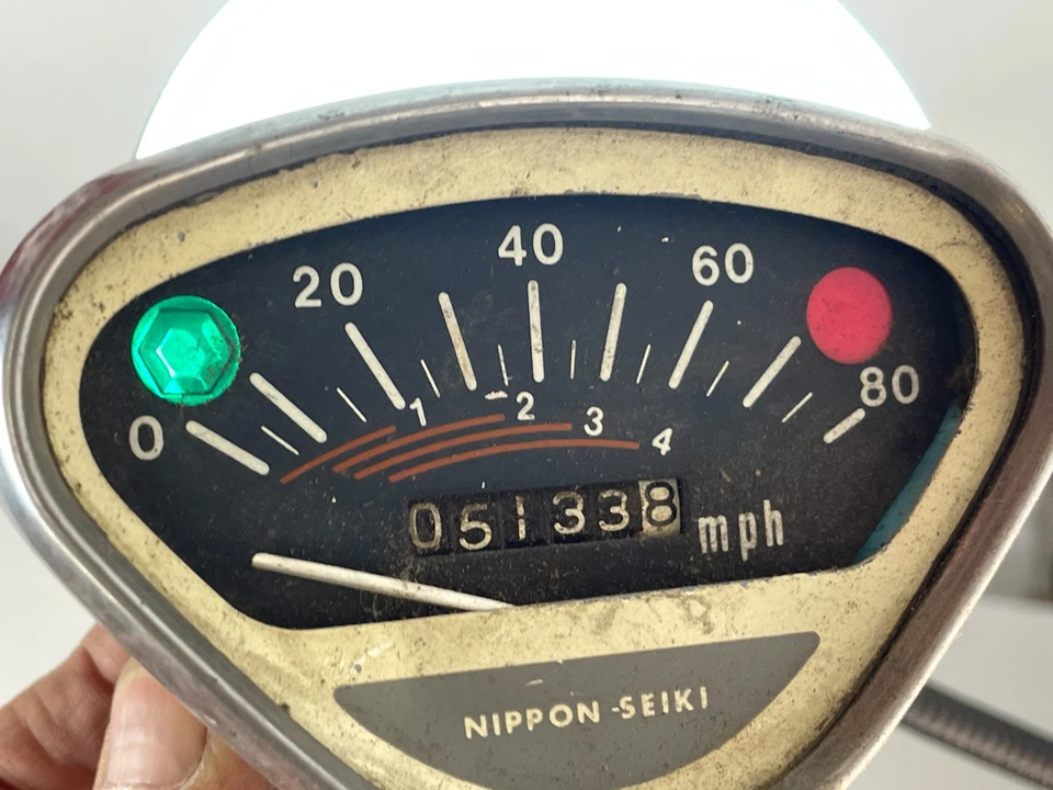 Velocímetro de 4 velocidades vintage usado OEM Honda S90 S65 CT70 SIN VIDRIO Foto 2 de 4