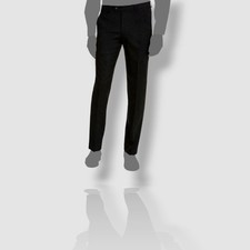 Alfani Men's Black Slim-Fit Stretch Solid Trousers Dress Pants Size 33W 30L