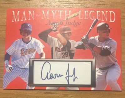 Leaf Man Myth Legend Aaron Judge Cut Auto D/357 New York Yankees /1000 MLB