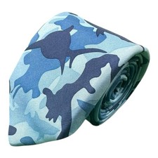 Vineyard Vines Blue Shark Week Pure Silk Men  s Tie 3.25 Inch Width