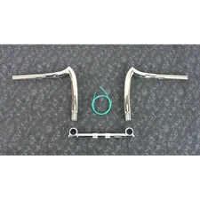 KST Polished 1 1/2" Spearhead 10" Rise Handlebar w/1" Clamping Area - KST-2SH10