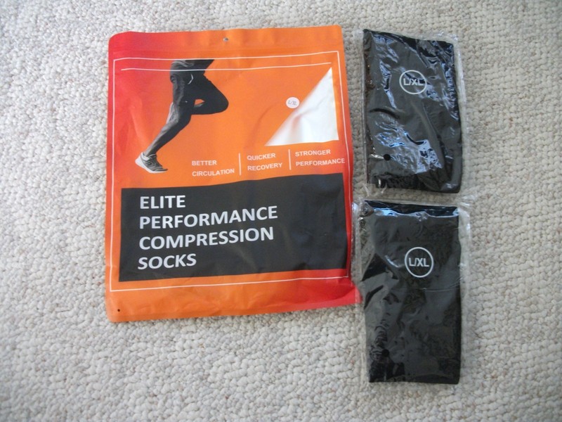 2 NEW PRS OF BLACK ELITE PERFORMANCE COMPRESSION SOCKS-SIZE L/XL