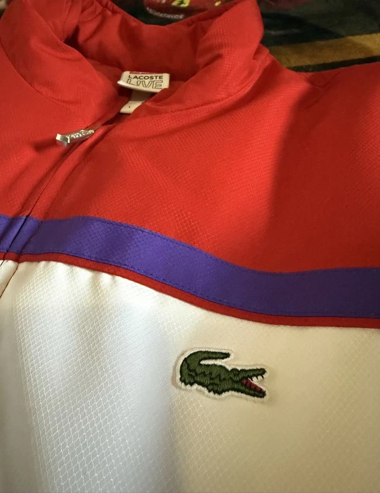 Chaqueta Pullover Supreme Lacoste Hinchada Media Cremallera Talla Grande 100% AUTÉNTICA VNDS Foto 3 de 4
