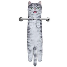 DaisyJoy Cat Funny Hand Towels for Bathroom Kitchen- Cute Decorative Kitten Deco