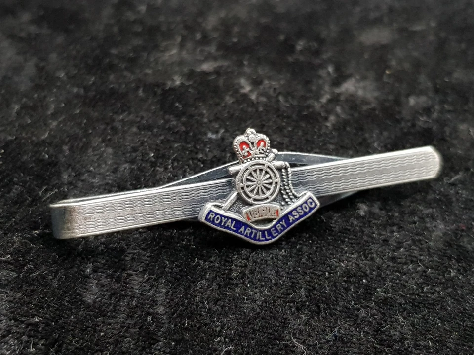 Enamel Royal Artillery Assoc British Military Symbol Tie Bar Clip - Enamelled - Image 4 of 4