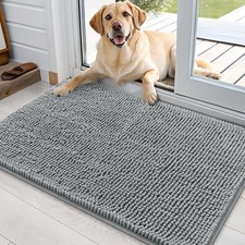Dog Door Mat for Muddy Paws 36x24 Absorbs Moisture and Dirt Absorbent Non-Slip