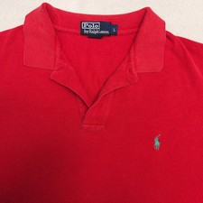 Polo by Ralph Lauren Collared Short Sleeve Polo Shirt Adult Mens Size L Red