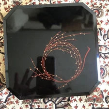 Japan Echizen-nuri Korindo Lacquerware Serving Tray 18x18cm Handcrafted Japanese