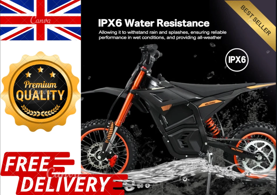 Electric Kids Dirt Bike - 48V 2500 W 14"/12" - 30mph Brushless Motor - Image 4 of 4