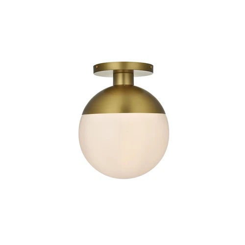 Living District Eclipse 1Lt 12" Flush Mount, Gold/Frosted White - LD6056SG - Picture 1 of 1