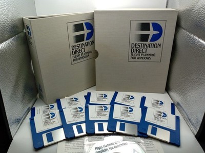 Destination Direct Flight Planning Software Windows 3.0 IFR  Vintage Collectable