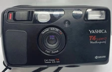 Yashica T4 Super Weatherproof 35mm f3.5 T Zeiss FULLY FUNCTIONAL Flash Sticks