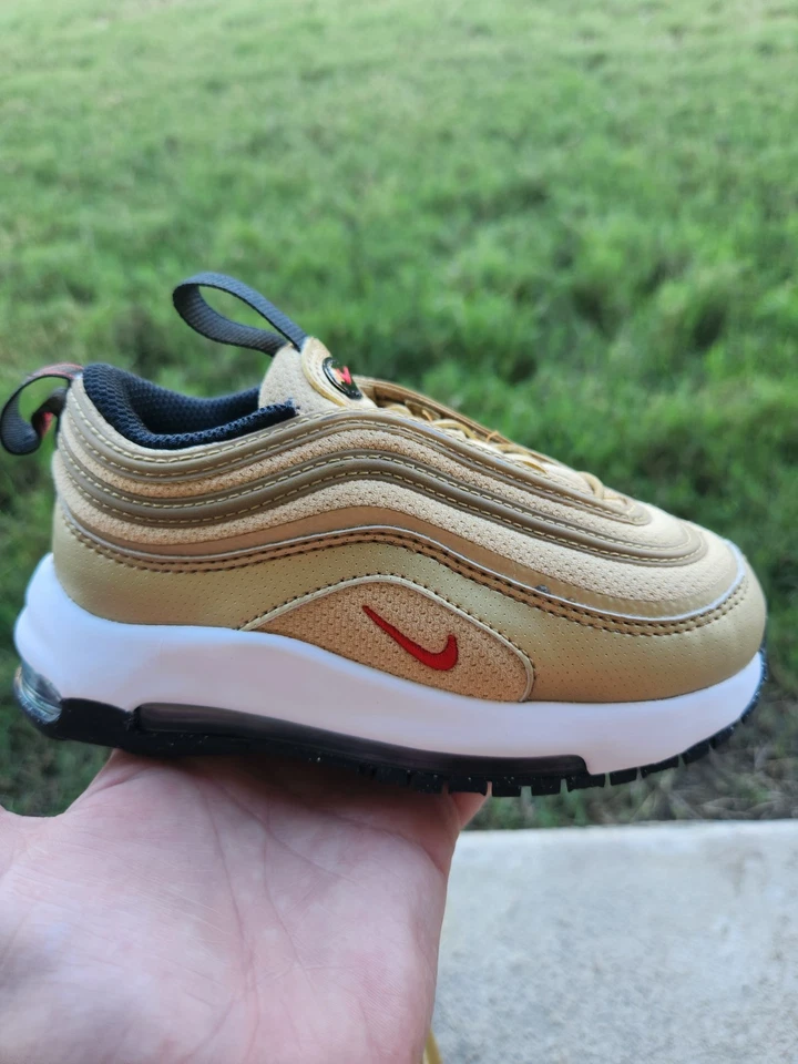Nike Air Max 97 "Gold Metallic" niño pequeño 9C Foto 3 de 4