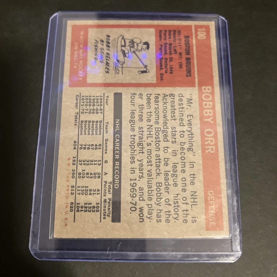 1972 年 O-Pee-Chee,OPC,Bobby Orr #129 波士顿棕熊队,名人堂  — 第 4/4 张图片