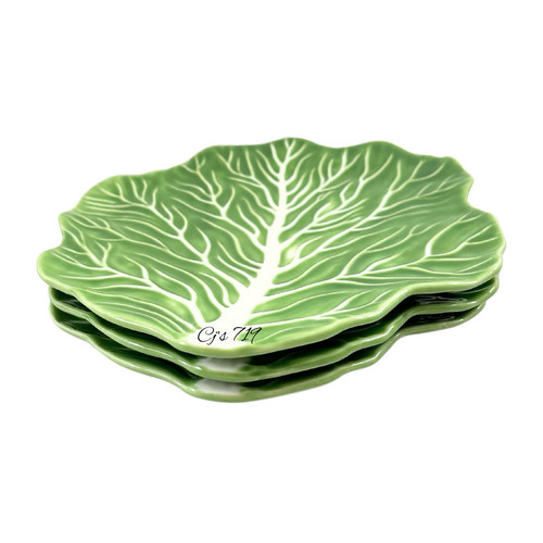 Cabbage Plates BRAND NEW 9.5" Threshold Spring Stoneware Set Of 4 - Picture 3 of 3