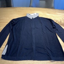 Van Laack Bluse Schwarz Gr. 38 Baumwolle