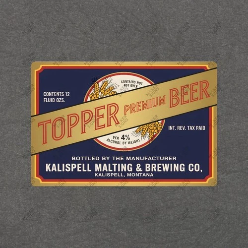 Vintage Topper Beer Sign Kalispell Montana Metal Advertising #282088