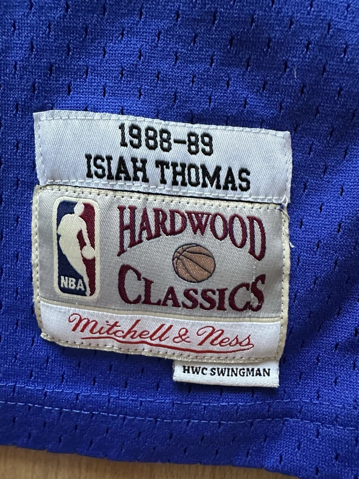 Camiseta deportiva Mitchell And Ness 1988-1989 Isiah Thomas Detroit Pistons talla XL Swingman Foto 4 de 4