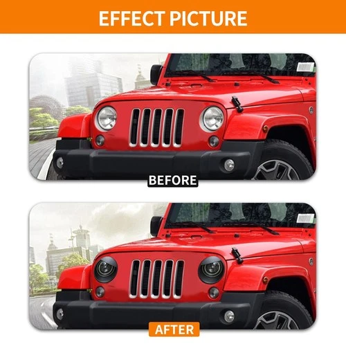 Accessories Headlight Bezels Cover Trim for 2007-17 Jeep JK Wrangler & Unlimited - Picture 8 of 12