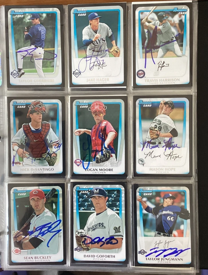 2011 BOWMAN DRAFT PROSPECTS BASEBALL 1st CARDS SIGNED AUTOGRAPHED - Image 3 of 4