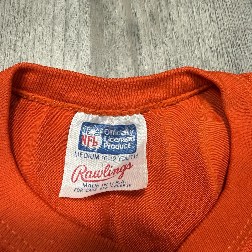 Camiseta De Colección Denver Broncos NFL Rawlings - Camisa Manga 3/4 Juvenil M 10-12 EE. UU. Foto 3 de 4