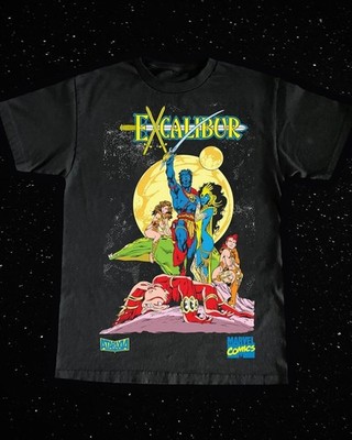 Excalibur 16 XL T Shirt UBG Heresy marvel comics nightcrawler X-Men RARE black