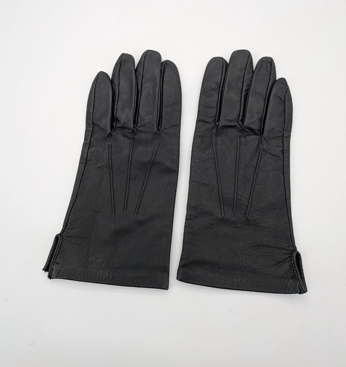 YISEVEN Leather Gloves Black Women's Size 7.5