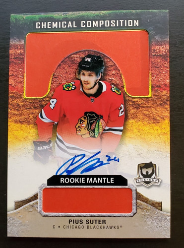 Pius Suter #CC-PS 2020 Upper Deck The Cup Chemical Composition Mantle Autographs card