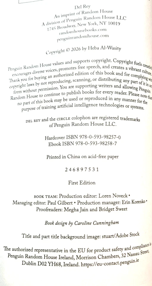 Weavingshaw by Heba Al-Wasity, Advance Reader's Edition, PB, New, 1st Ed, +Promo - Image 3 of 4