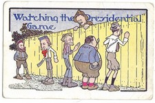 Baseball: 1908 Presidential Race; Teddy Roosevelt, et al; 