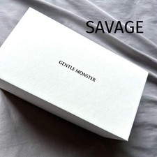 GENTLE MONSTER SAVAGE -01 Sunglasses Black Oval Authentic