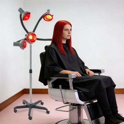 5 Head Portable Floor Hair Dryer Stand Salon Hair Dryer Hair Heater Adjustable