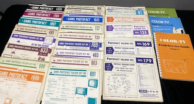 #ad SAMS PHOTOFACT 1960s 70 s TELEVISION SERVICE MANUAL FOLDERS 3 Service Guide 26 $37.82