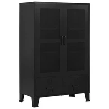 Office Cabinet Black Steel, Plastic Medium Filing Cabinet