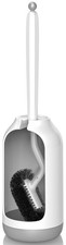 Toilet Bowl Brush Holder Set: Curved Bristle for Deep Cleaning