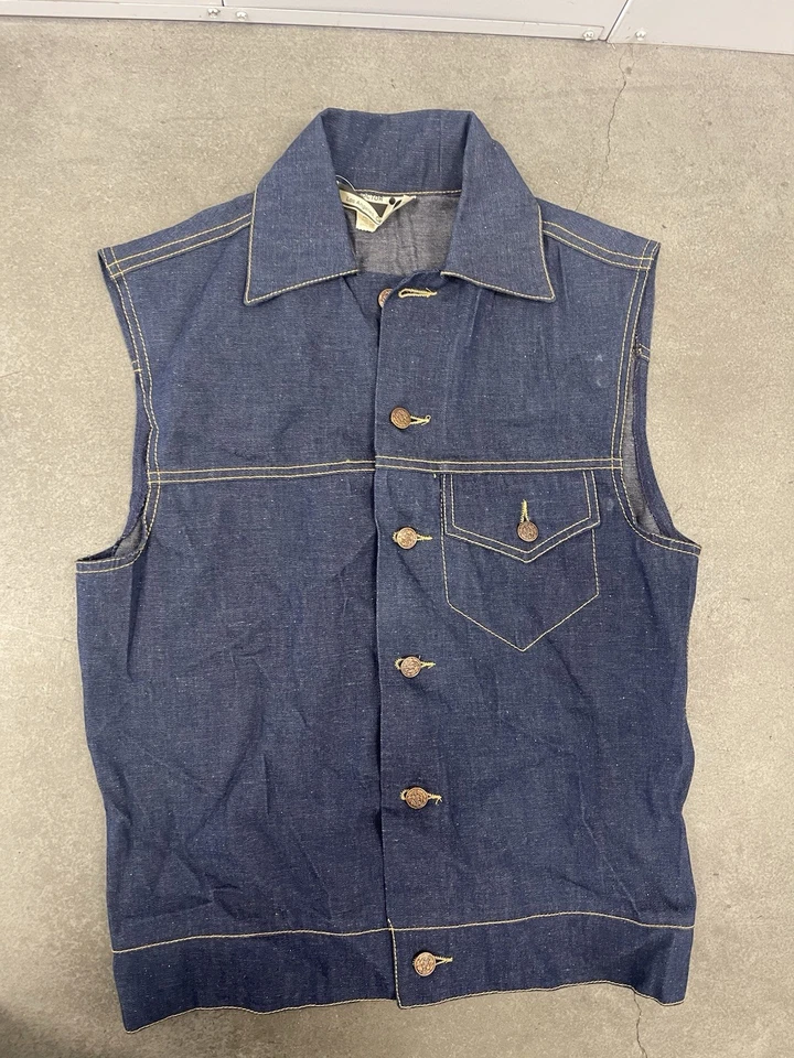 Vintage Cheech & Chong Levi’s Denim Vest, Hippie Vest Next Movie Size M - Image 2 of 4
