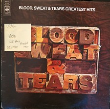 Blood Sweat & Tears Greatest Hits Vinyl Record LP VG/G+ CBS 64803 1972