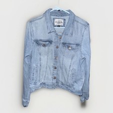 Ashley Vintage Charm Denim WomenXl Retro Coastal Blue Jean Jacket 90s